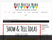 Tablet Screenshot of marymarthamama.com